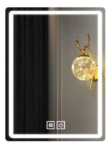 [MLU684035896] Espejo Segovia Luz Led Y Desempañador Con Detalle Acra