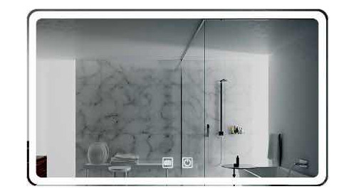 [MLU649428270] Espejo Segovia Rectangular Luz Led Y Desempañador 120 M Acra