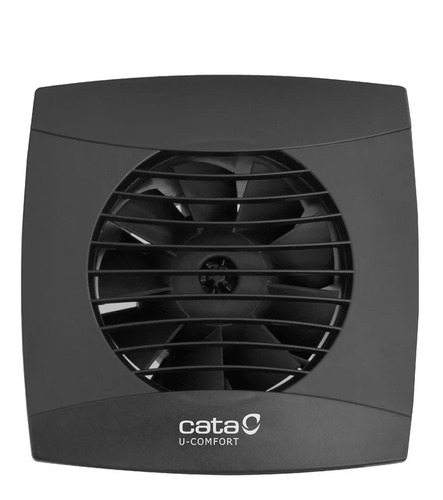 [MLU476863156] Extractor Baño Vidrio/ Pared 100mm Cata Uc-10 Negro Acra