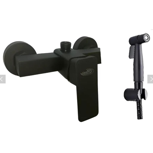 [MLU670687568] Griferia Ducha Higienica 15 Cm Wico Rimontti Negro Mate Acra