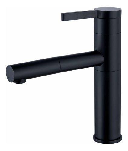 Griferia canilla en negro con pico giratoriuo acra 