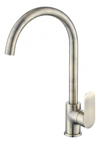 [MLU643947767] Griferia, Monocomando De Cocina Dorado Mate Klipen Acra