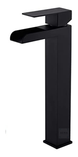 [MLU601916402] Griferia/canilla/monocomando Cascada Alta En Negro Mate Acra