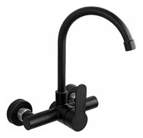 [MLU611476574] Griferia/monocomando De Cocina Pared Negro Mate 15cm Acra
