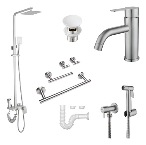 [MLU887644294] Grifería Selen Pared Para Baño Cromo