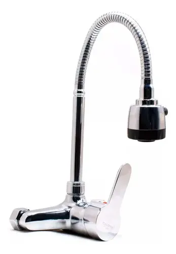 [MLU629130227] Grifo Canilla Monocomando Pared Pico Flexible 15 Cm Acra 