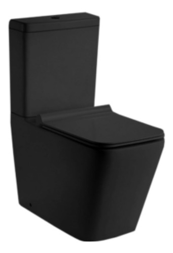 [MLU662841832] Inodoro Water Baño Con Mochila Negro Mate Modelo Aruba Acra
