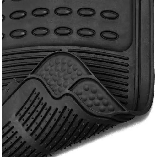 [MLU607890777] Juego De Alfombras De Goma Para Auto Negro Antideslizan Acra