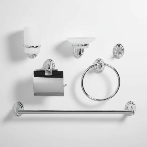 [MLU480392800] Kit Accesorios Para Baño 8 Piezas De Metal Acra