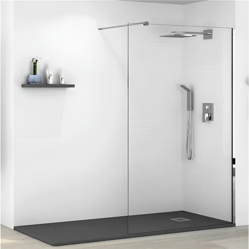 [MLU868909142] Mampara Baño Ducha Vidrio Fija Rectangular 190x85 Acra
