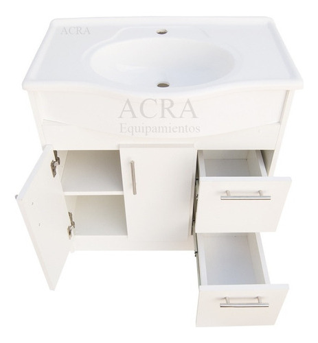 [MLU447637205] Mesada / Bacha De 80cm + Mueble De Baño Con Cajonera Colores