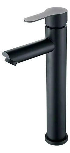 [MLU481082879] Mono/griferia/canilla Alta Para Lavabo Baño Negro Mate Acra
