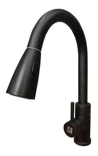 [MLU601304357] Monocomando Cocina Mesada Negro Rimontti Extraíble Acra