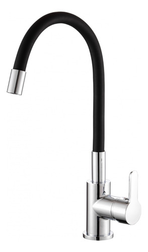 [MLU692050598] Monocomando Para Mesada Pico Negro Flexible Klipen Acra