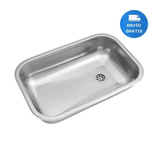 [MLU600824370] Pileta Acero Inox 52x32x13 + Valvula Original Johnson Acra