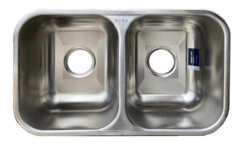 [MLU478966948] Pileta Doble Acero Inox Johnson Embutir Pegar 59x34x18 Acra 