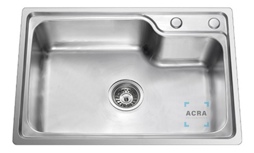 [MLU474946605] Pileta Inox Grande Simple Sobreponer Cocina + Valvulas Acra