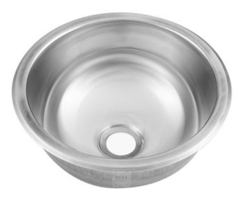 [MLU604208924] Pileta Redonda De Sobreponer Johnson 25 X 13 Acero 304 Acra