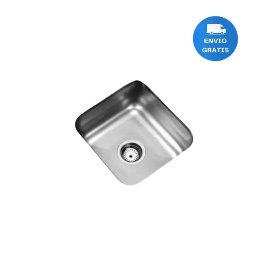 [MLU1091319536] Pileta Simple Johnson 37x34x18 Embutir Acero Inox. 304