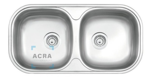 [MLU625452802] Pileta, Bacha De Cocina Doble Tramontina Sobreponer Acra