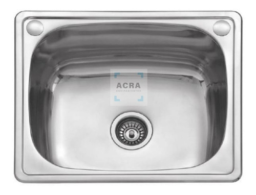 [MLU602156784] Pileta/bacha De Acero Inox Cocina Sobreponer 53x38x20 Acra