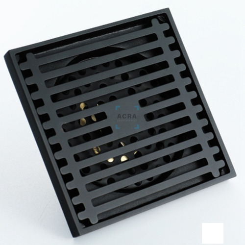 [MLU663199068] Rejilla De Desagüe Para Piso Baño Cocina 10x10 Negra Acra