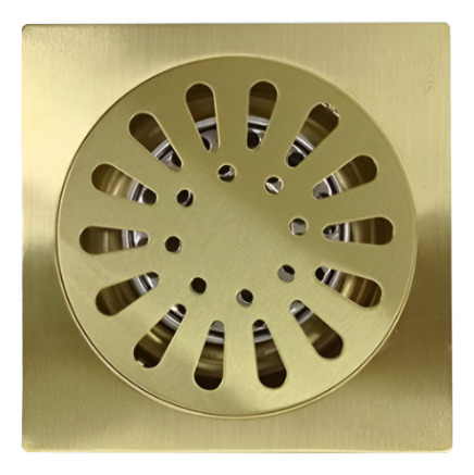 [MLU690537818] Rejilla De Piso 15x15 Acero Inoxidable Dorado, Gold Acra