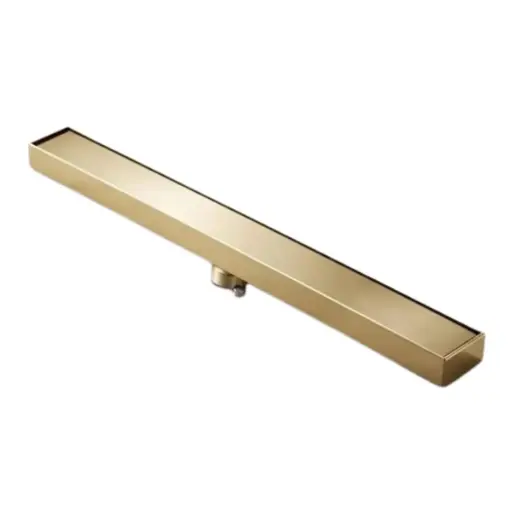 [MLU665152631] Rejilla Desagüe De Piso Lineal Lisa Gold 70 Cm Largo Selen