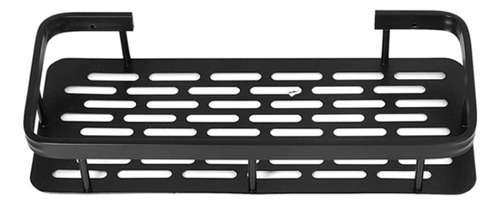 [MLU639967081] Repisa Estante Para Ducha Negro Mate De Aluminio 30 Cm Acra