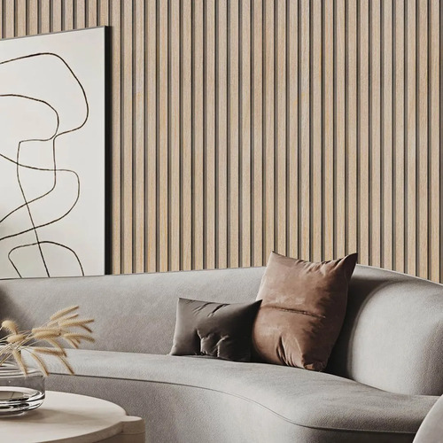 [MLU1063428912] Revestimiento Para Pared 2.9m X 0.16 Panel Wall Beige Acra