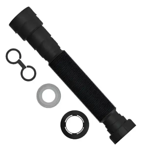 [MLU678474554] Sifón Corrugado Universal Negro Para Baño O Cocina Acra