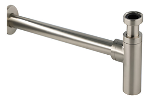 [MLU641632215] Sifón De Bronce Acero Cepillado Satinado, Baño Acra