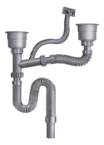 [MLU609436118] Sifón De Pileta Doble Con Válvulas Y Antidesborde Acra