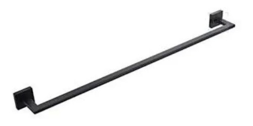 [MLU605341666] Toallero Baño Negro Mate P/amurar Con Medida Regulable Acra