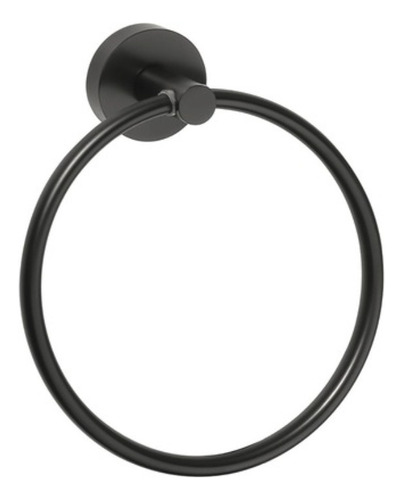 [MLU625543069] Toallero Redondo Negro Mate Acra