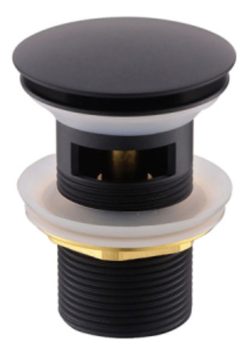 [MLU607687158] Válvula Tip Top Klipen Con Rebalse Negro Mate Acra