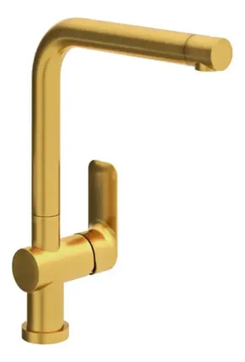 [MLU1322332668] Grifería De Cocina Monocomando Con Pico Móvil Gold Fv Acra