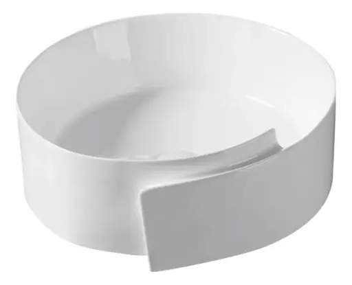 [MLU1333230988] Bacha Pileta De Apoyo Redonda Para Baño Blanco Brillo Acra