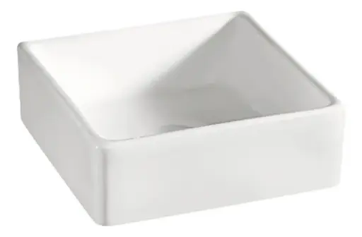 [MLU1333214406] Bacha Pileta De Apoyo Para Baño De Loza Cuadrada Blanca Acra
