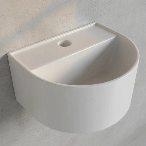 [MLU1336046320] Bacha Pileta Semi-circular De Apoyo Y/o Colgar Blanca Acra