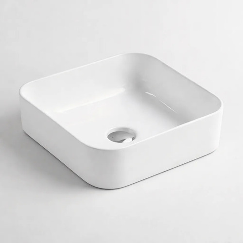 [MLU1336046770] Bacha Pileta Cuadrada De Baño Blanca Loza Para Apoyo Acra