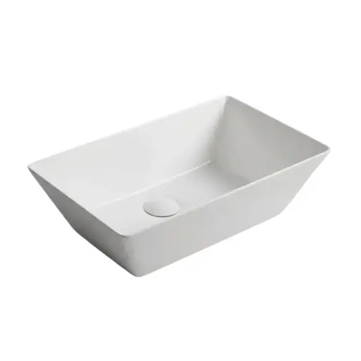 [MLU1342166792] Bacha Pileta Embutida Blanca Con Desborde Para Baño Acra