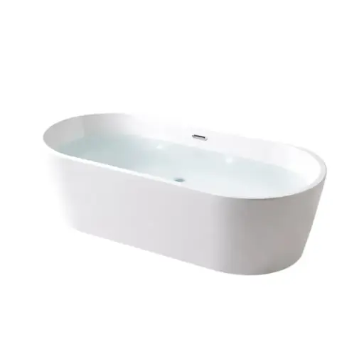 [MLU1365485166] Bañera Blanca Con Luz Led Y Burbujas De Apoyo Zagreb Acra