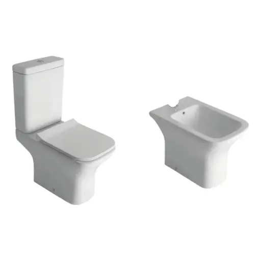 [MLU692268083] Juego Inodoro Con Mochila Y Tapa + Bidet Ferrum Temple Acra
