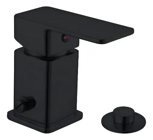 [MLU1372028374] Monocomando Bidet Negro Mate Con Transferencia Zoe Acra