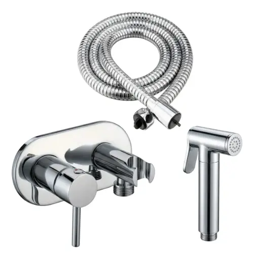 [MLU692654285] Ducha Higiénica Cromo Con Gatillo Acra
