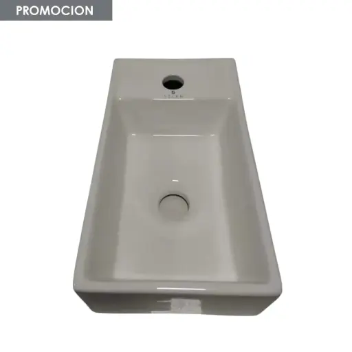 [MLU1444734896] Bacha Loza Rectangular De Apoyo Blanca Acra