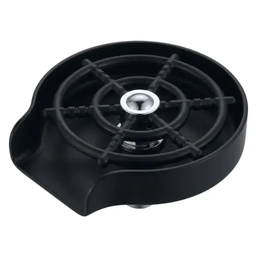 [MLU1454722584] Enjuagador De Vaso Para Pileta De Cocina Negro Acra