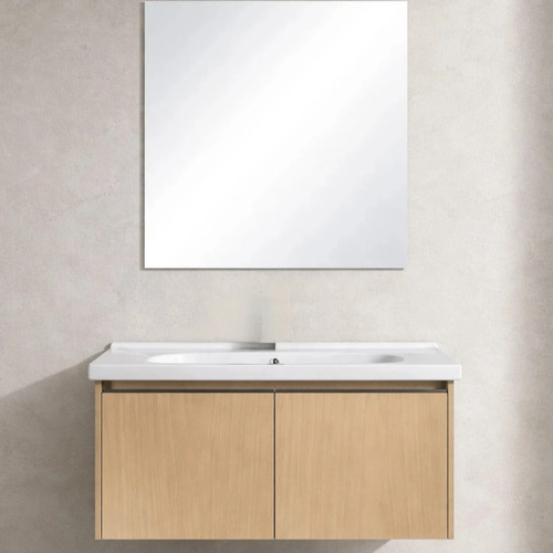 [MLU1498882116] Mueble Aéreo Para Baño Con Bacha Y Espejo Alvar Beige Acra